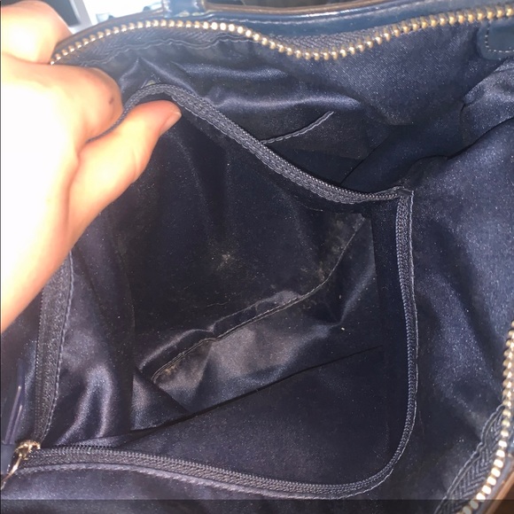 Coach blue signature sequin stripped band Hand Bag - Picture 6 of 7